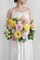 Artificial Flowers Combo Set (Yellow Pink) 9.5"D x 9.5"W x 2"H